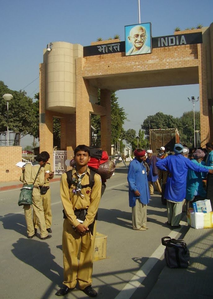 At the Wahga-Attari border, before entering India