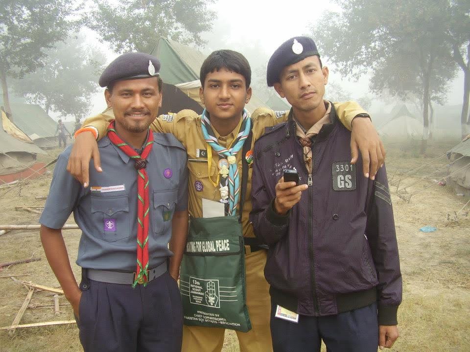 With Bharat Scouts at Gadpuri Haryana.