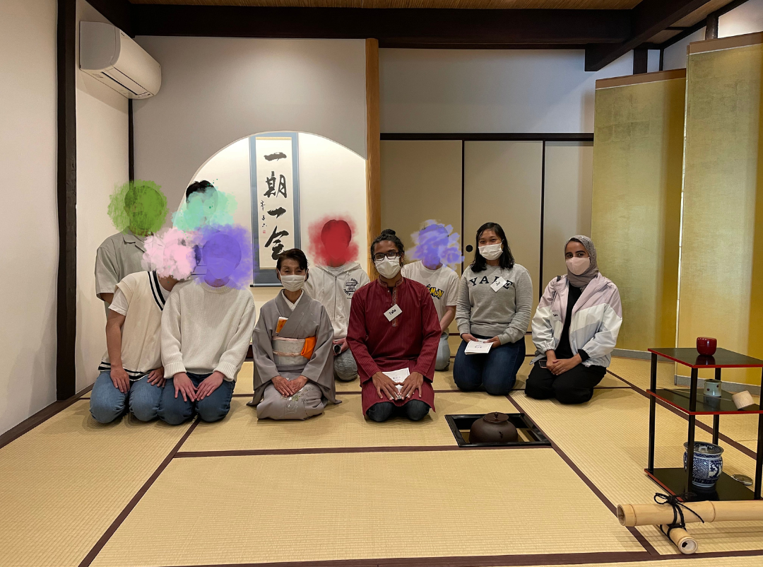 At a Japanese tea ceremony in Kyoto